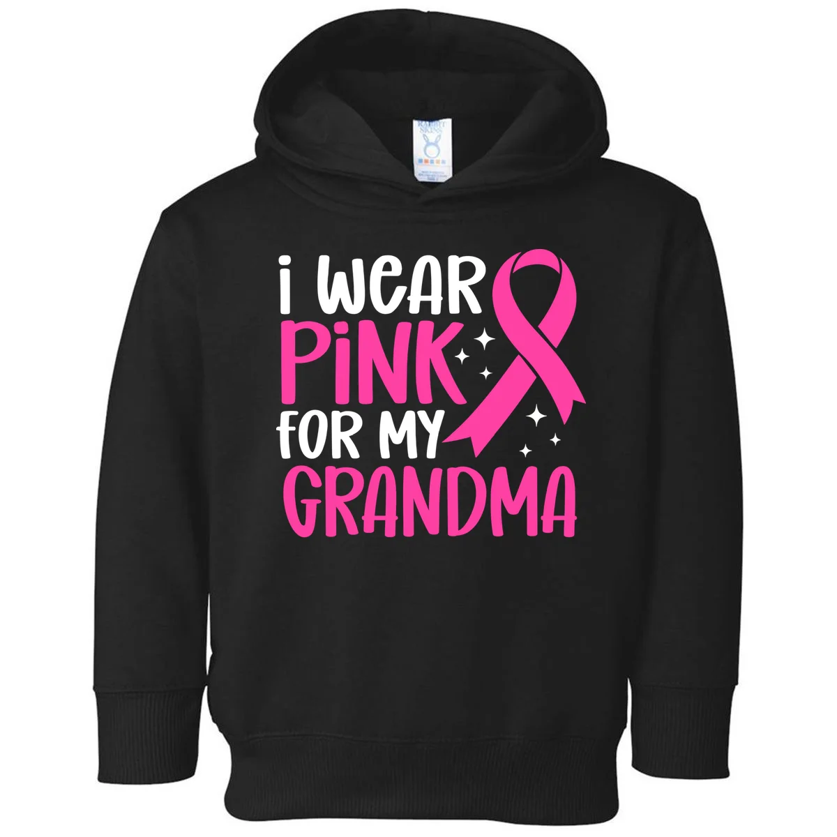 I Wear Pink For My Custom Text Personalized Breast Cancer Awareness Custom Name Toddler Hoodie - Front