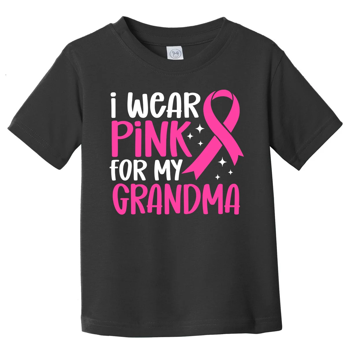 I Wear Pink For My Custom Text Personalized Breast Cancer Awareness Custom Name Toddler T-Shirt - Front