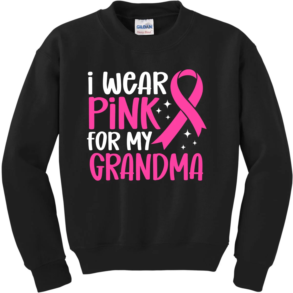 I Wear Pink For My Custom Text Personalized Breast Cancer Awareness Custom Name Kids Sweatshirt - Front