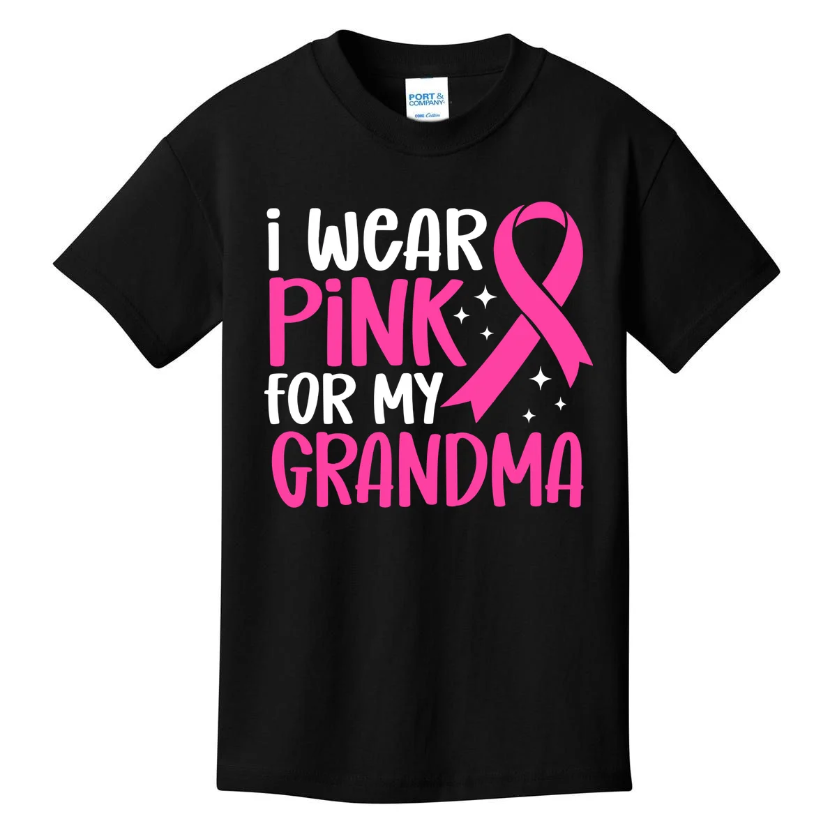 I Wear Pink For My Custom Text Personalized Breast Cancer Awareness Custom Name Kids T-Shirt - Front