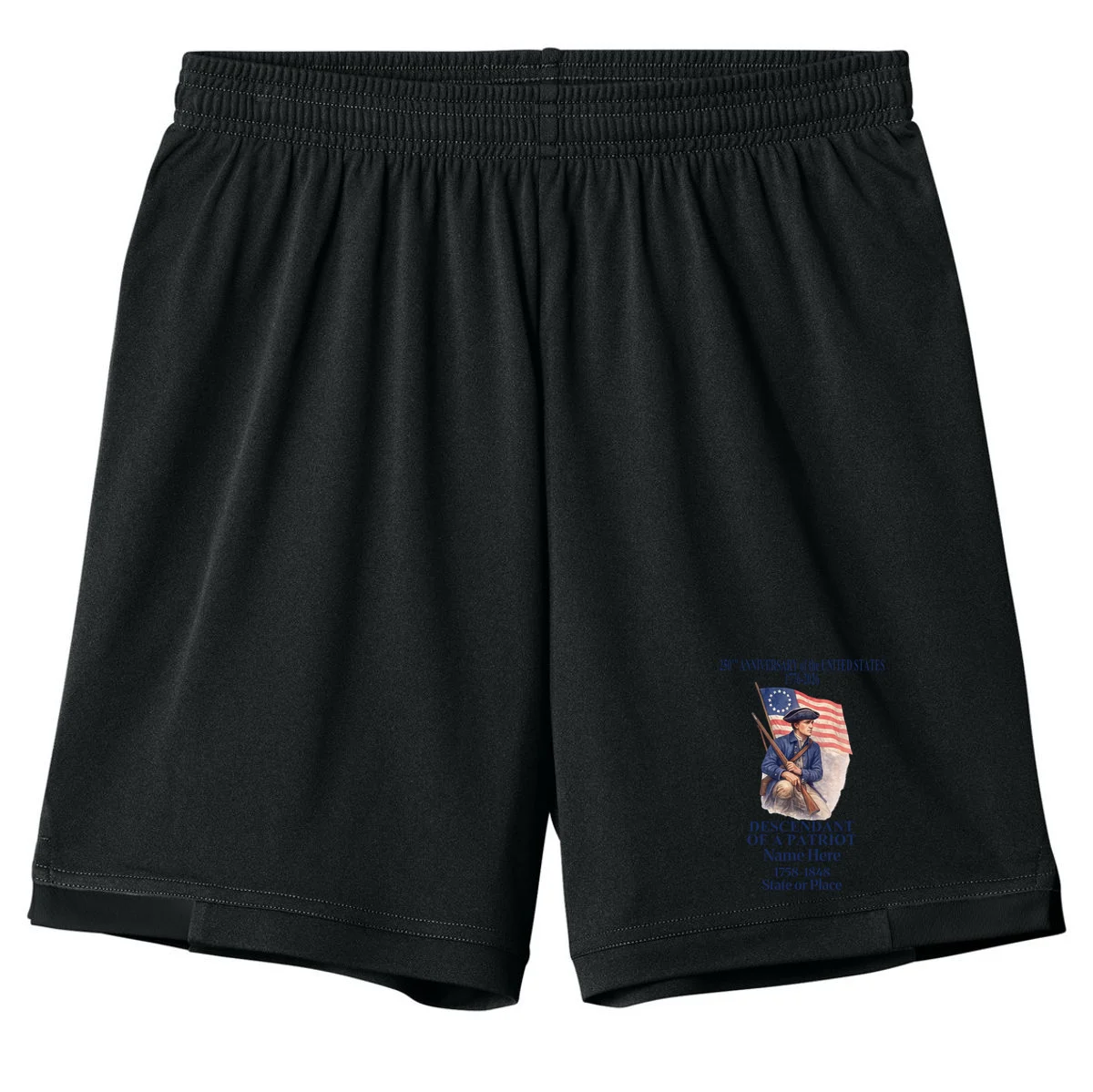 Personalized 250 Years Of America 250th Anniversary Custom Kids Shorts - Front