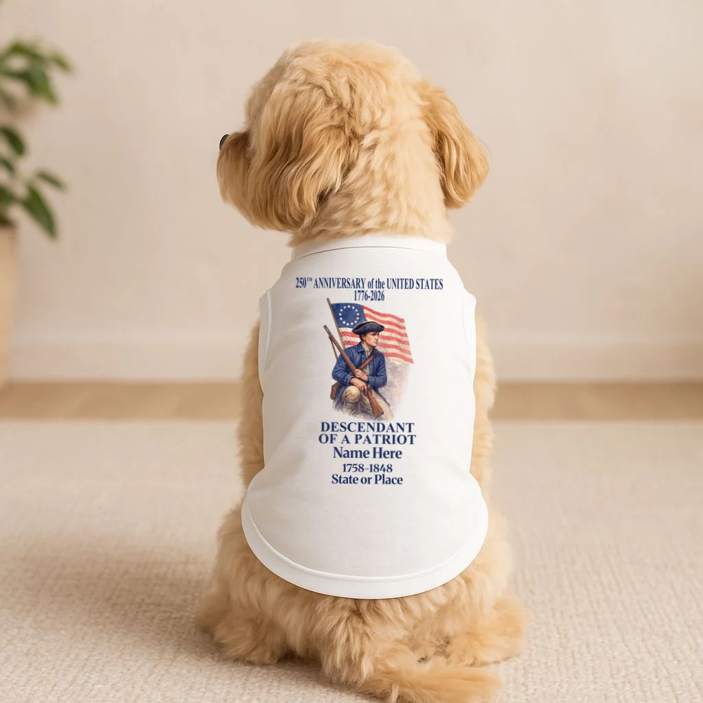 Personalized 250 Years Of America 250th Anniversary Custom Doggie Tank - Front 1