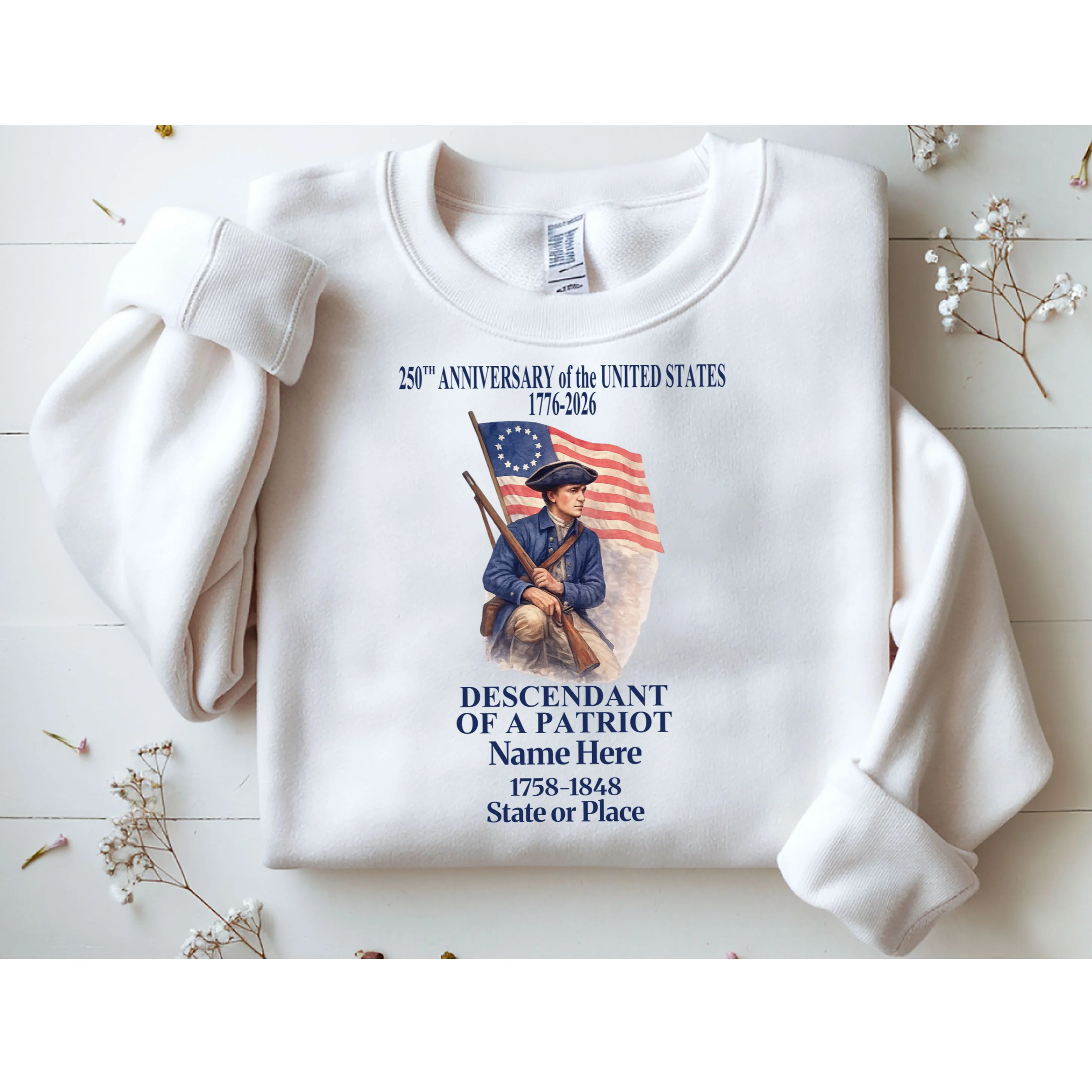 Personalized 250 Years Of America 250th Anniversary Custom Sweatshirt - Front 1