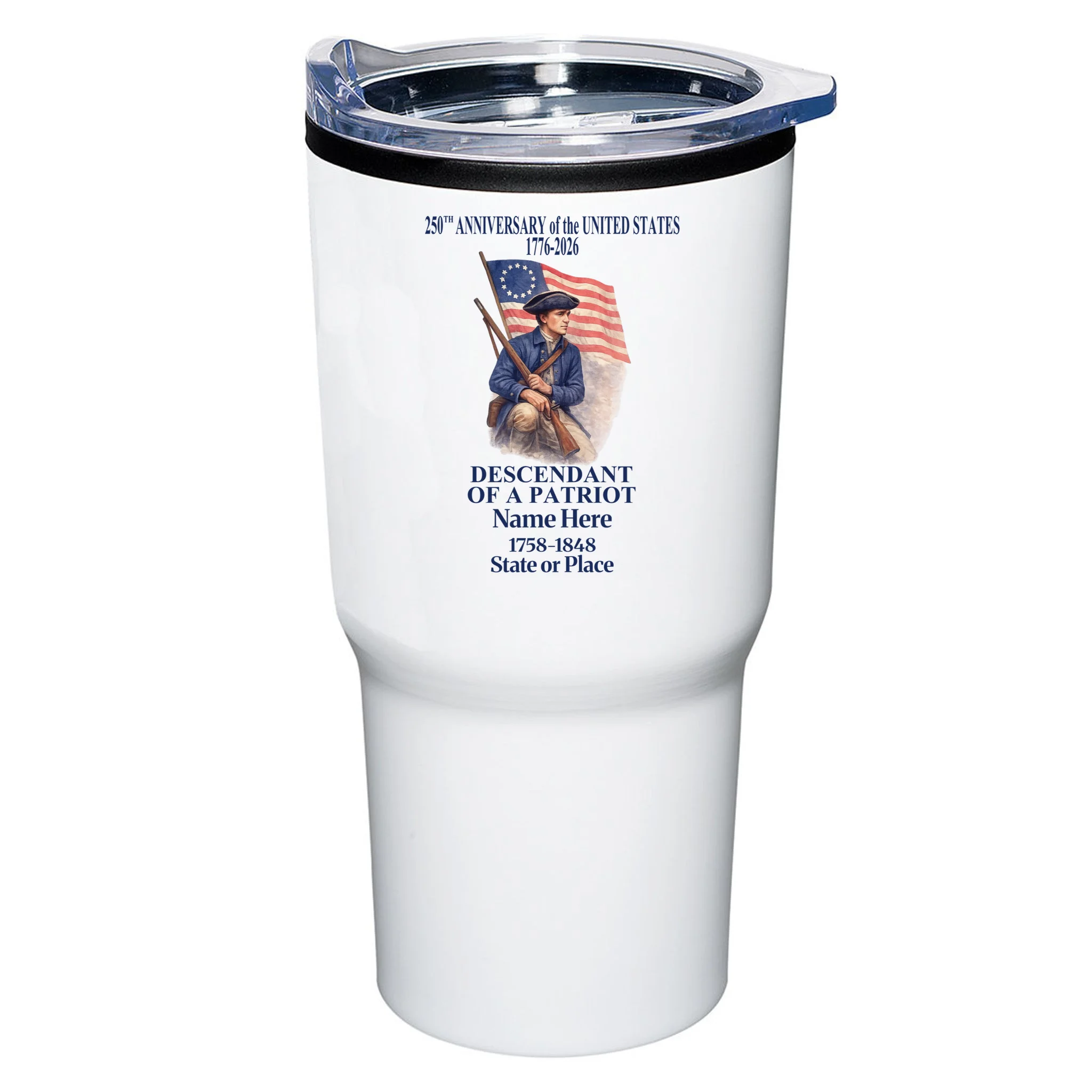 Personalized 250 Years Of America 250th Anniversary Custom 20oz Tumbler - Front