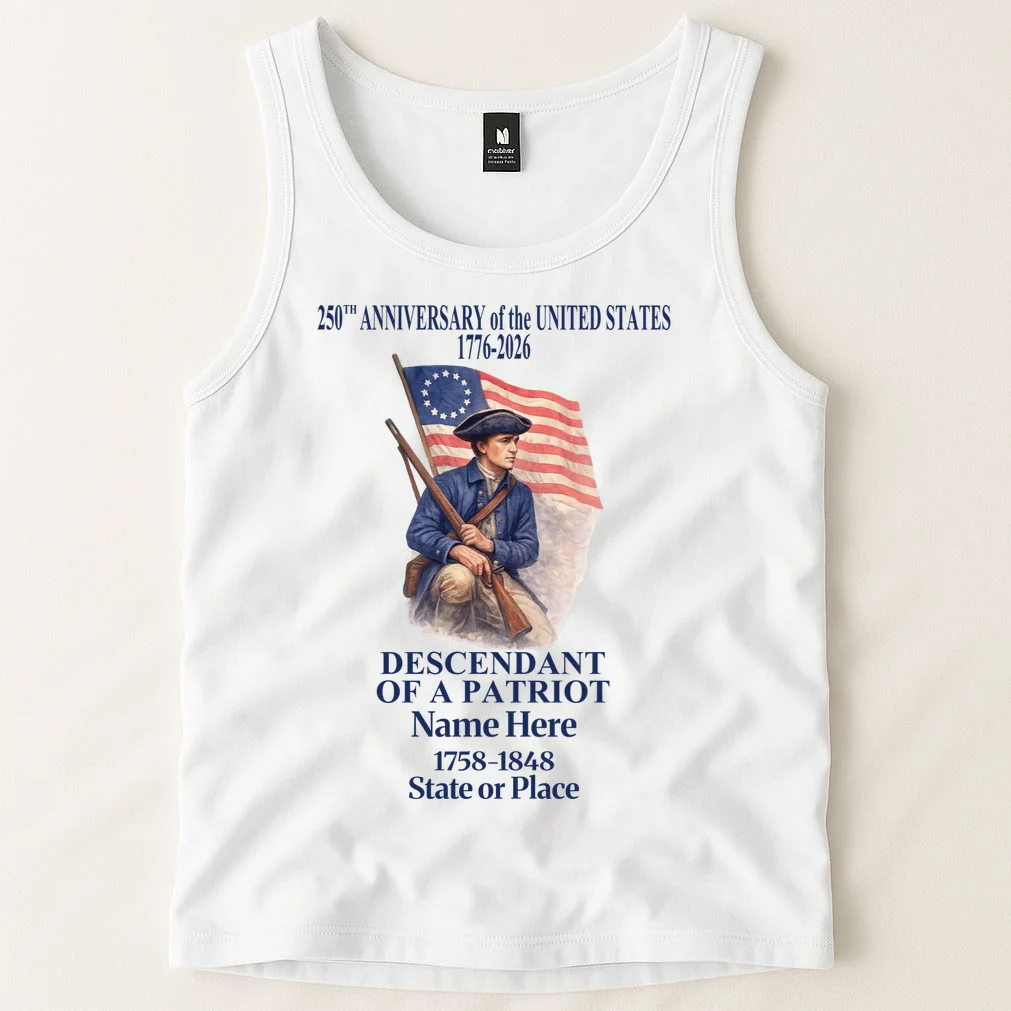 Personalized 250 Years Of America 250th Anniversary Custom Tank Top - Front 1