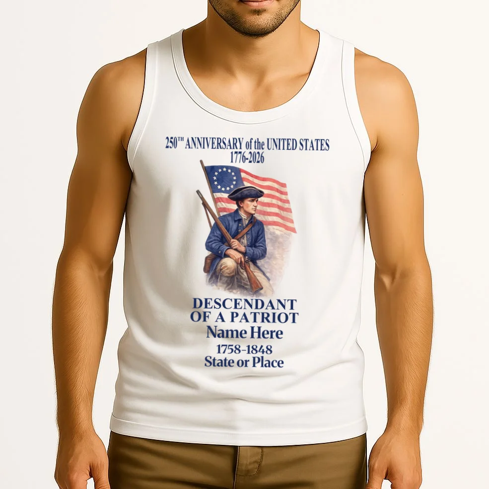 Personalized 250 Years Of America 250th Anniversary Custom Tank Top - Front 2