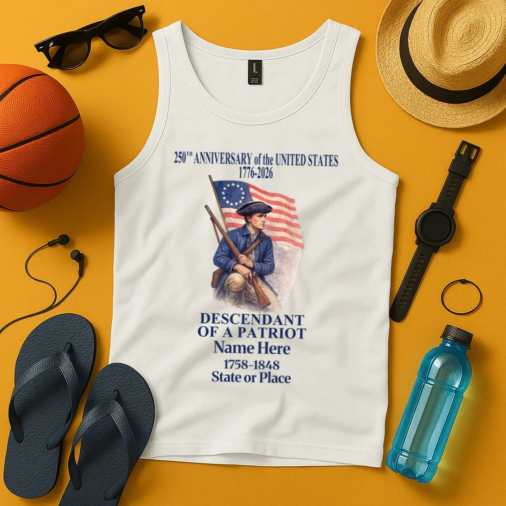 Personalized 250 Years Of America 250th Anniversary Custom Tank Top - Front 3