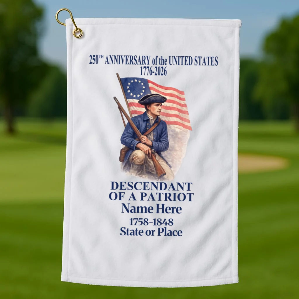 Personalized 250 Years Of America 250th Anniversary Custom Golf Towel - Front 1