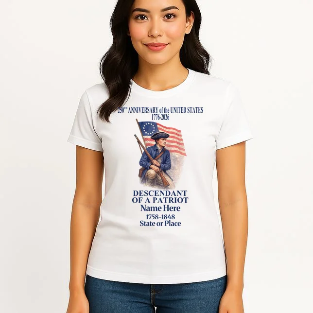 Personalized 250 Years Of America 250th Anniversary Custom Women's T-Shirt - Front 3