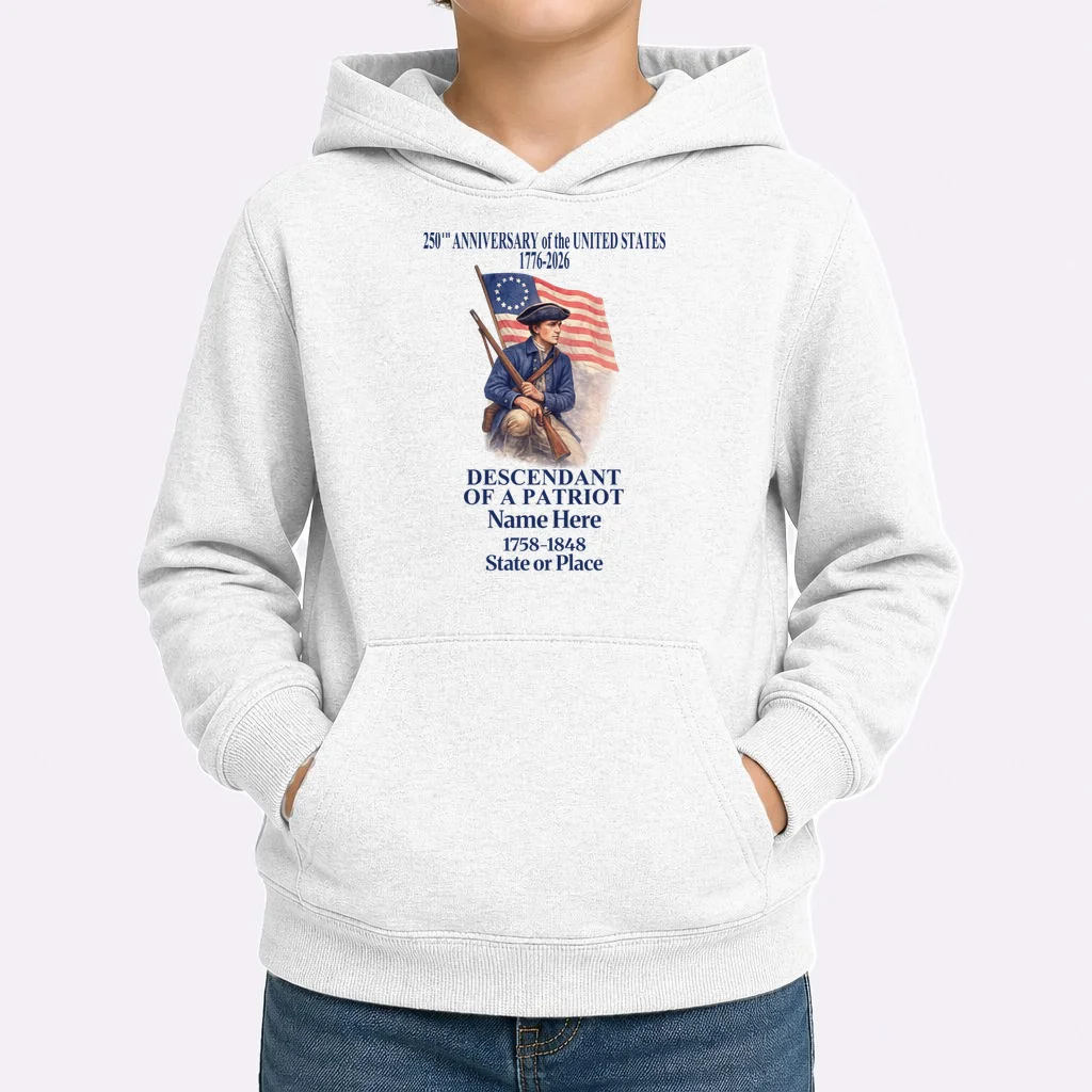 Personalized 250 Years Of America 250th Anniversary Custom Kids Hoodie - Front 1