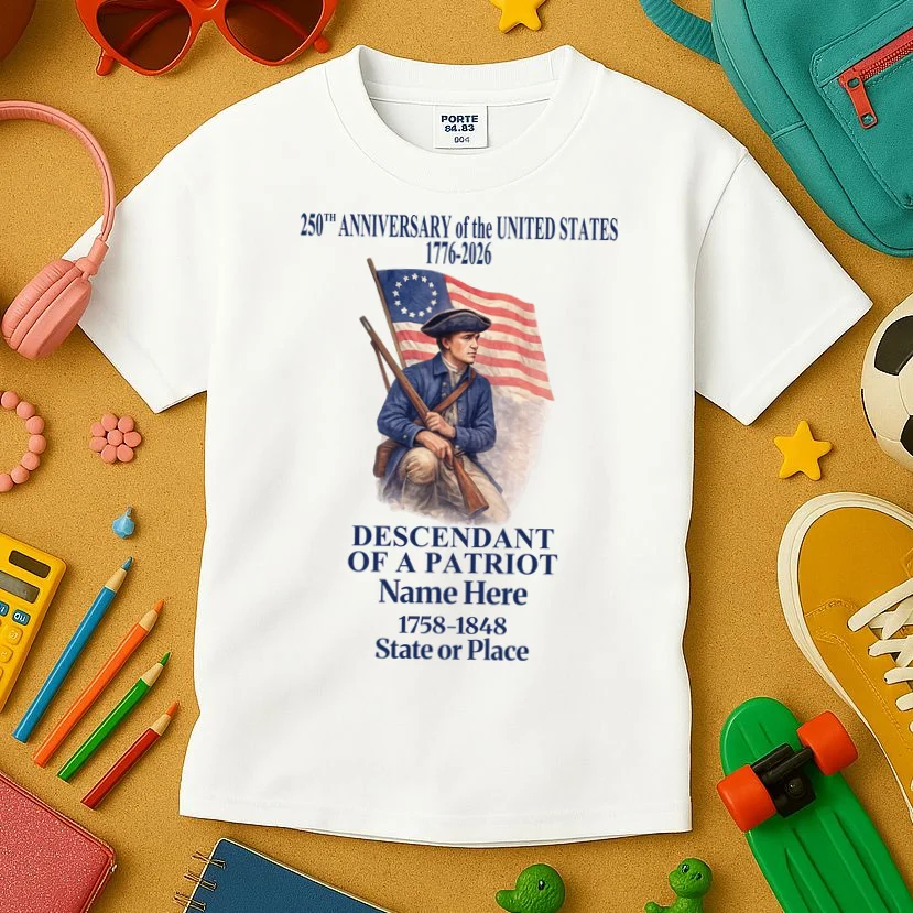 Personalized 250 Years Of America 250th Anniversary Custom Kids T-Shirt - Front 2