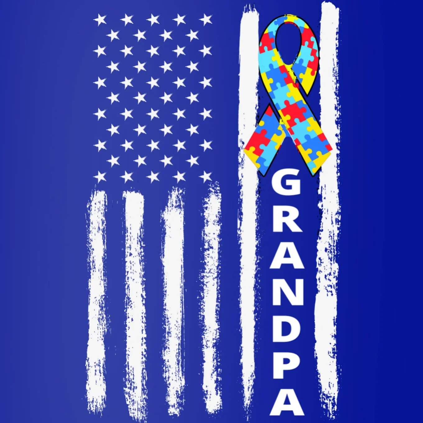 Personalized Autism Awareness Flag Custom Text Coaster - Front - Close-up