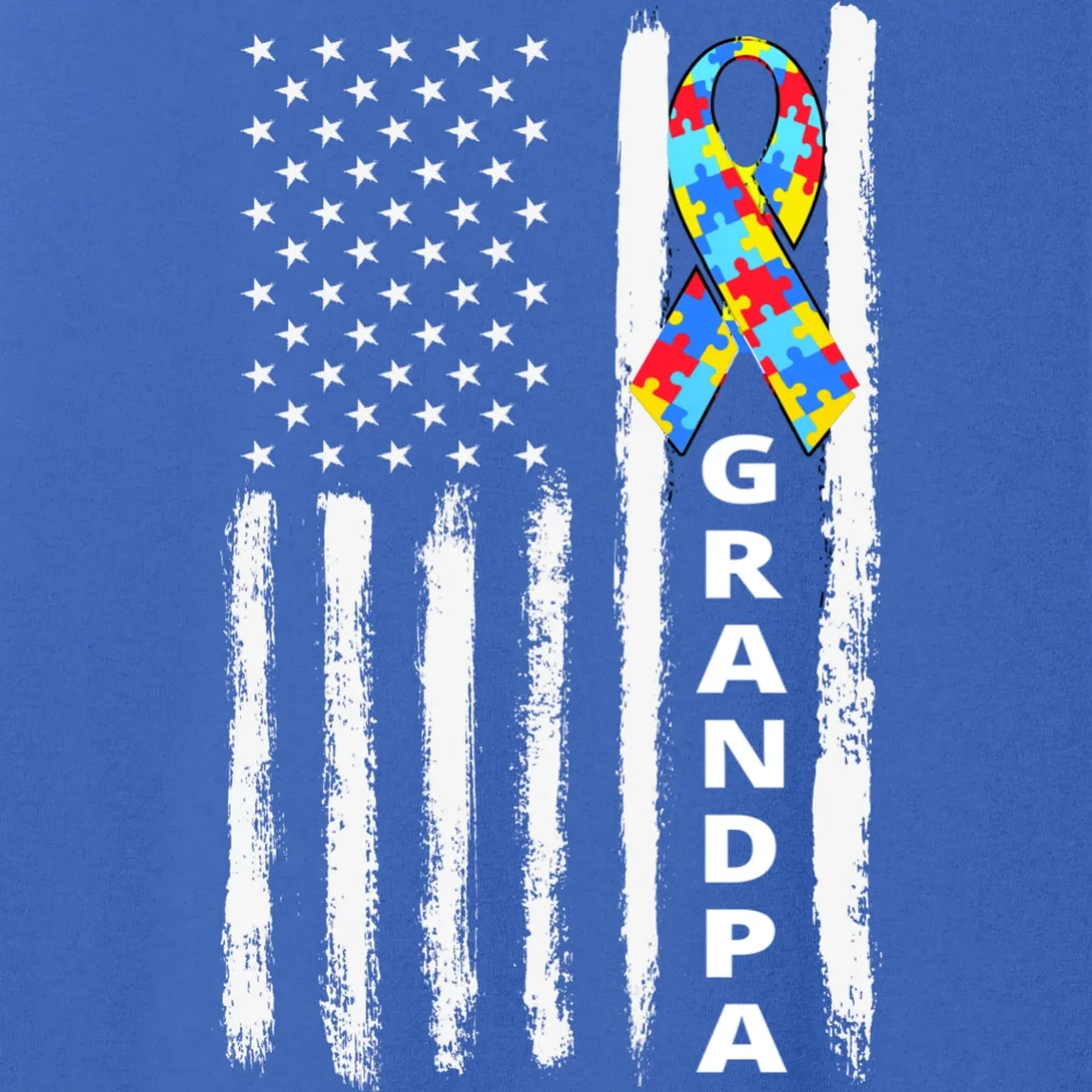 Personalized Autism Awareness Flag Custom Text Women's Tank Top - Front - Close-up