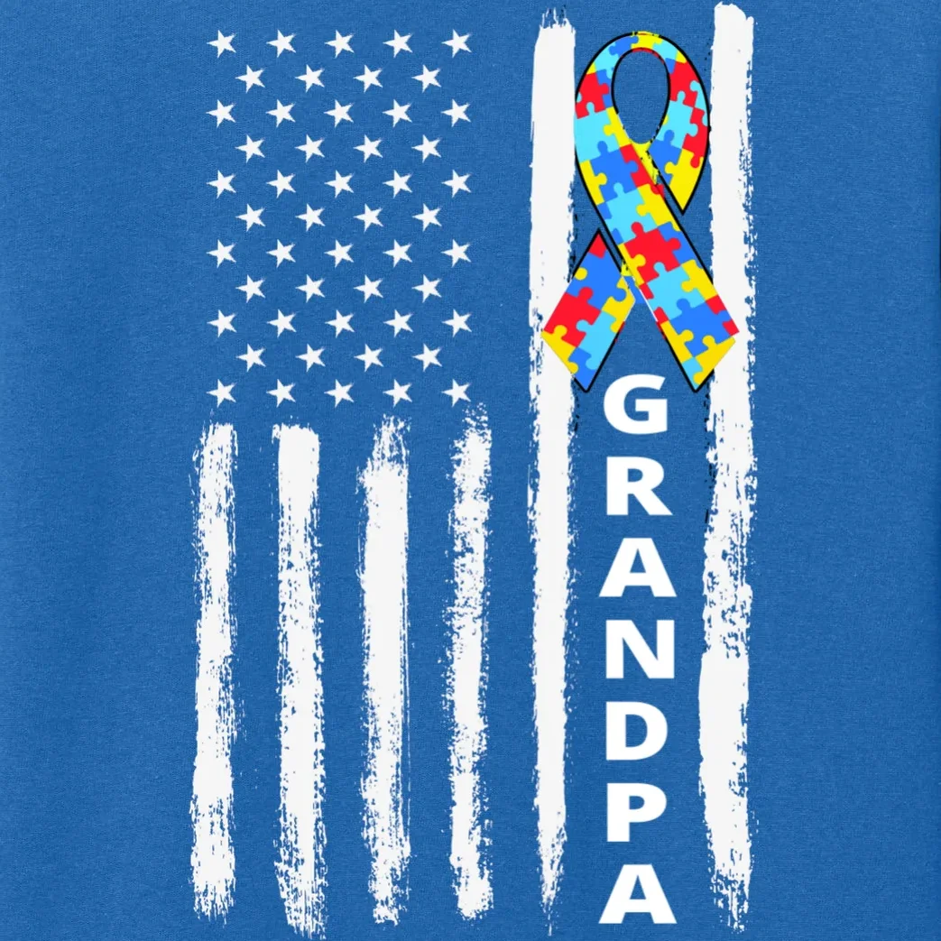 Personalized Autism Awareness Flag Custom Text Kids Long Sleeve Pajamas - Front - Close-up