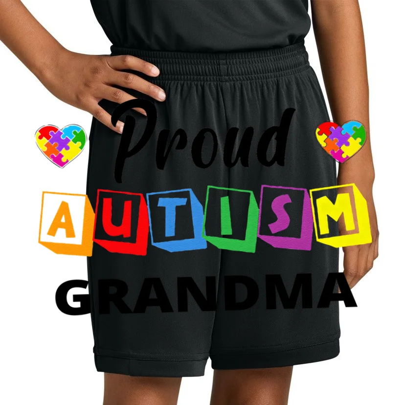 Proud Autism Personalized Custom Text Puzzle Kids Shorts - Front 1