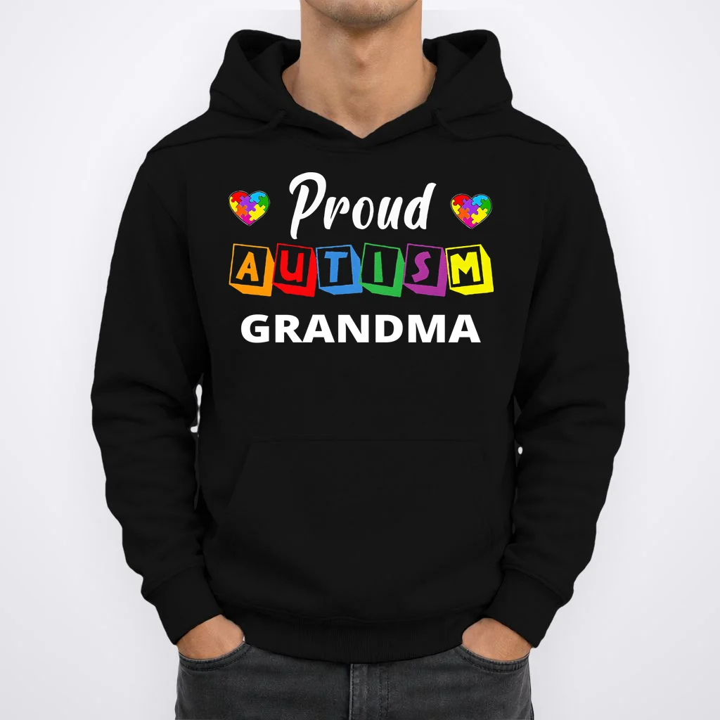 Proud Autism Personalized Custom Text Puzzle Hoodie - Front 1