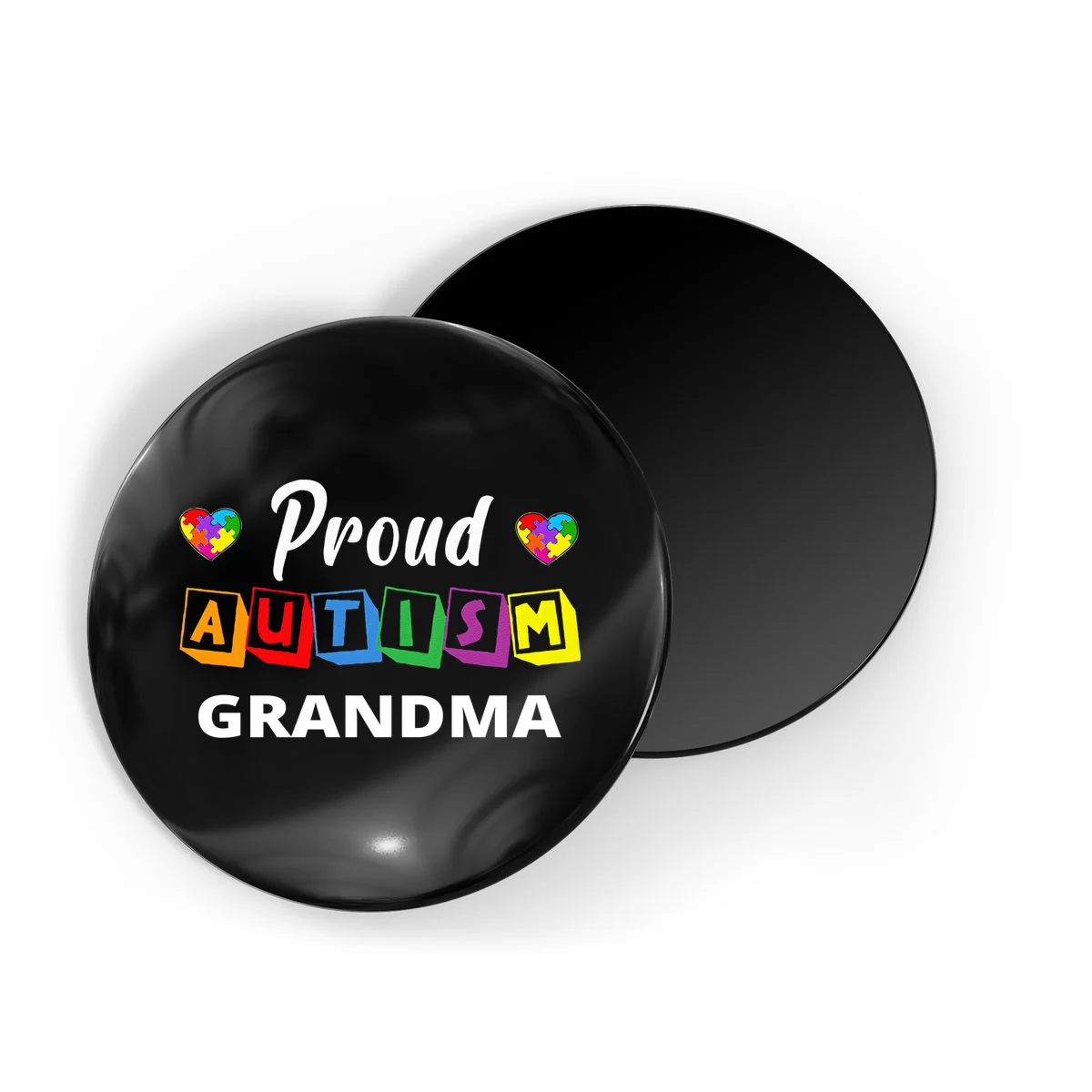 Proud Autism Personalized Custom Text Puzzle Magnet - Front