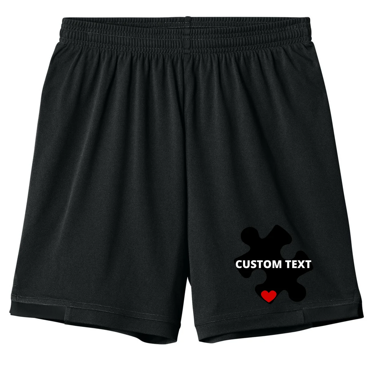Personalized Autism Puzzle Piece Custom Text Kids Shorts - Front