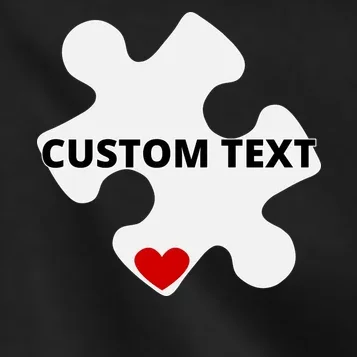 Personalized Autism Puzzle Piece Custom Text Kids Jacket - Front - Close-up