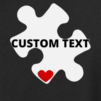 Personalized Autism Puzzle Piece Custom Text Women's Soft Jacket - Front - Close-up
