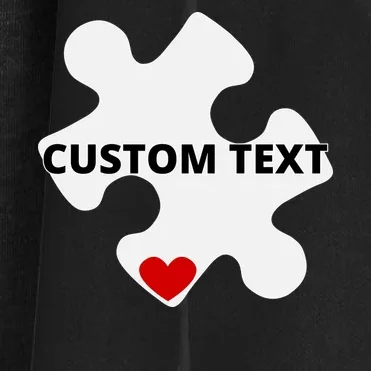 Personalized Autism Puzzle Piece Custom Text Women's Cardigan - Front - Close-up