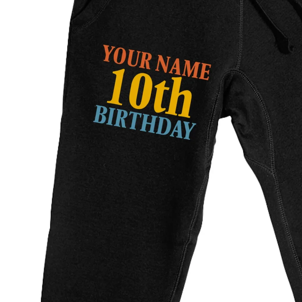 Personalized Birthday Custom Name & Age Text Men's Sweatpants - Front - Close-up