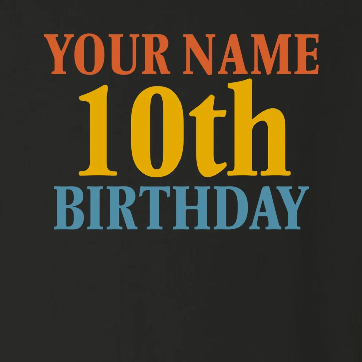 Personalized Birthday Custom Name & Age Text Toddler Long Sleeve Shirt - Front - Close-up
