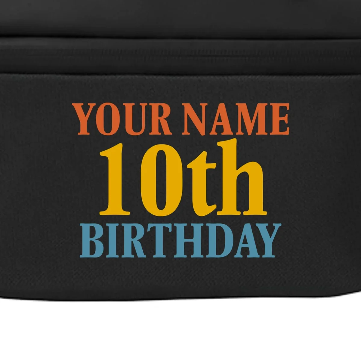 Personalized Birthday Custom Name & Age Text Crossbody - Front - Close-up