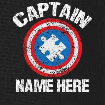 Personalized Captain Autism Puzzle Shield Custom Women's Polo - Front - Close-up