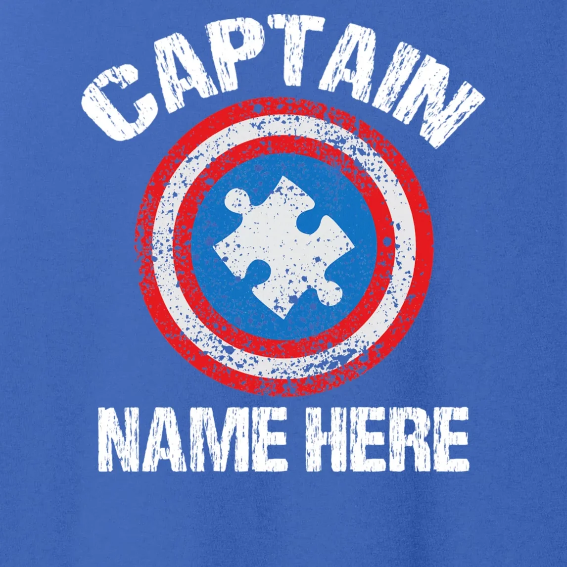 Personalized Captain Autism Puzzle Shield Custom Women's Tank Top - Front - Close-up