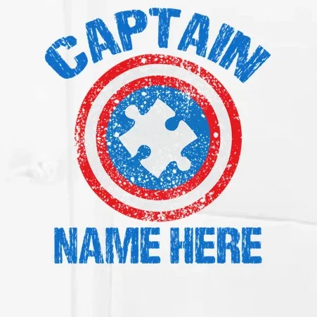 Personalized Captain Autism Puzzle Shield Custom Men's Chef Coat - Front - Close-up