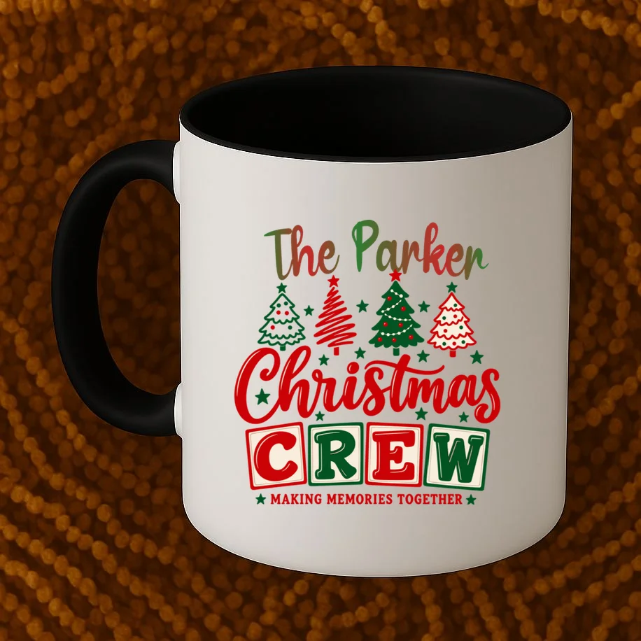 Personalized Christmas Crew Shirt – Custom Family Holiday Design Mug - Front 1