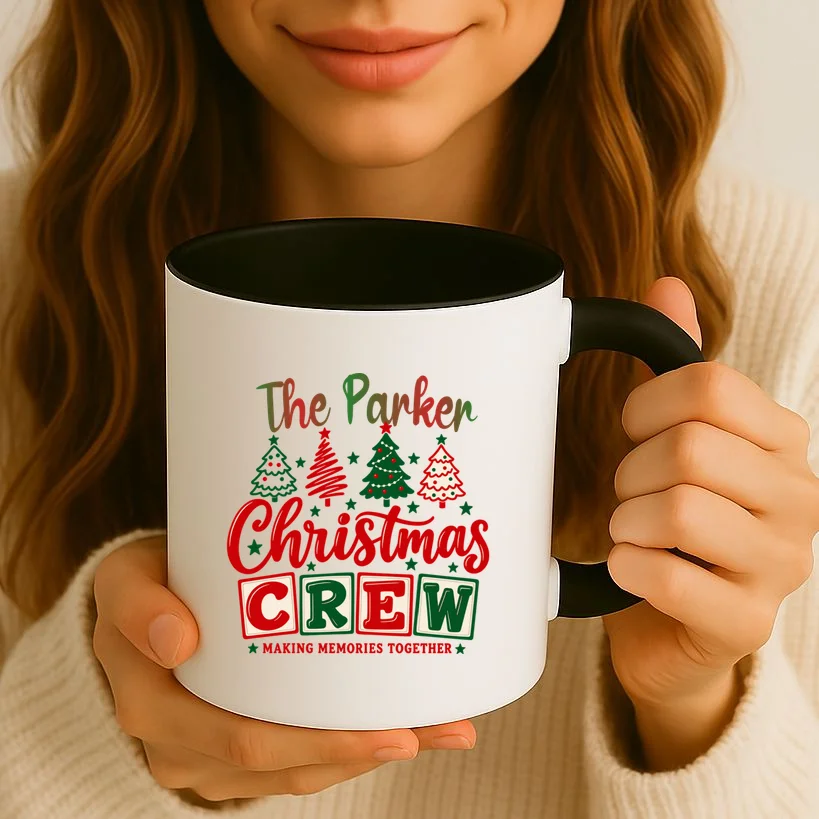 Personalized Christmas Crew Shirt – Custom Family Holiday Design Mug - Front 2