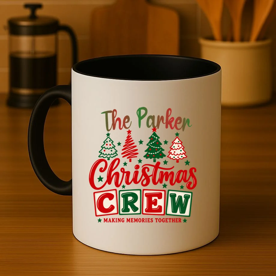 Personalized Christmas Crew Shirt – Custom Family Holiday Design Mug - Front 3