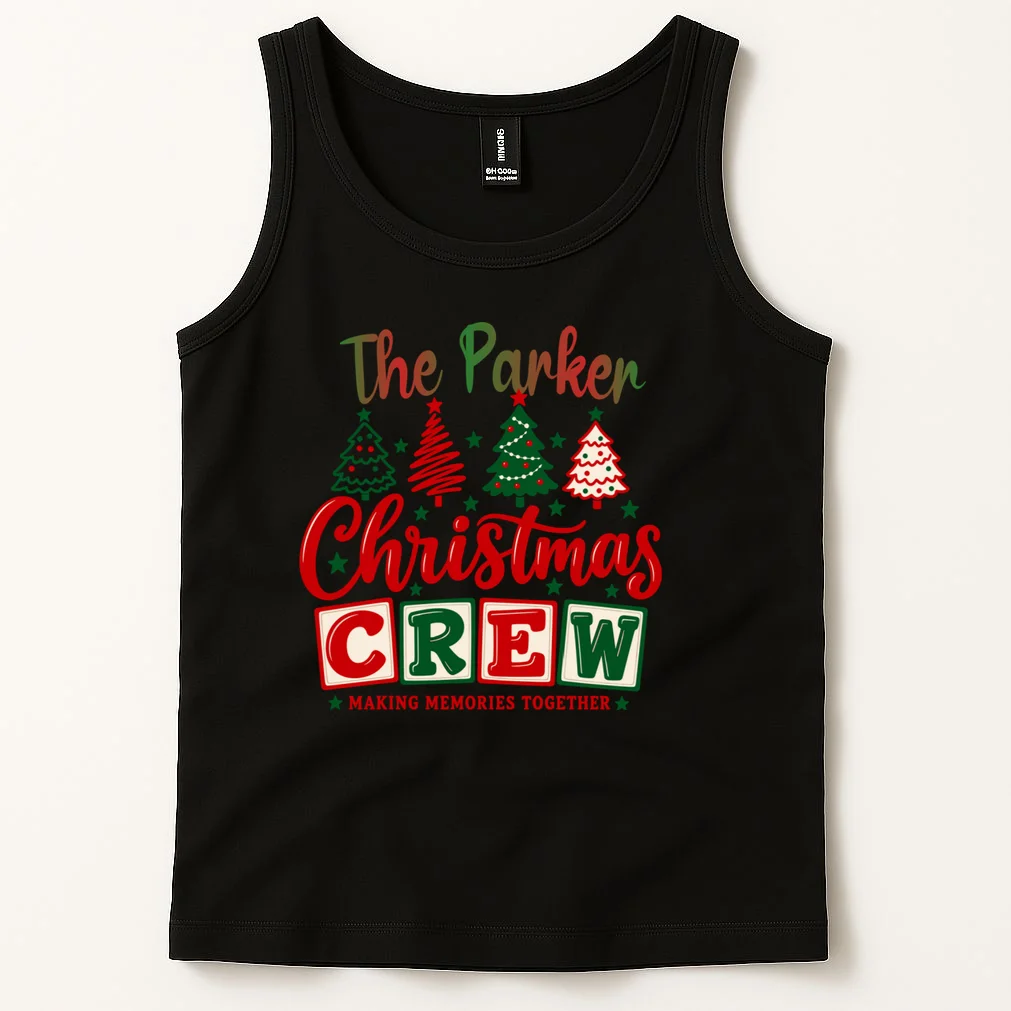 Personalized Christmas Crew Shirt – Custom Family Holiday Design Men's Tank Top - Front 1