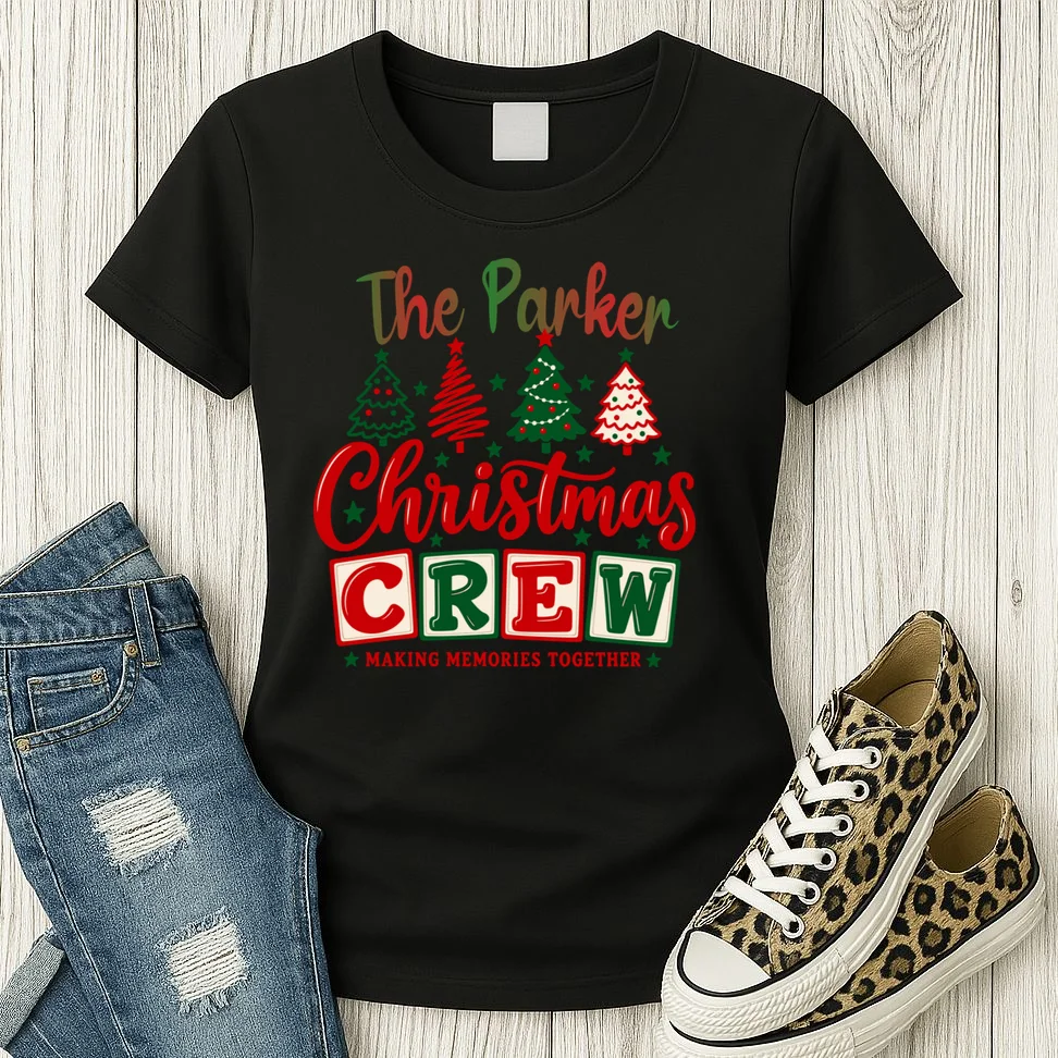 Personalized Christmas Crew Shirt – Custom Family Holiday Design Women's T-Shirt - Front 2