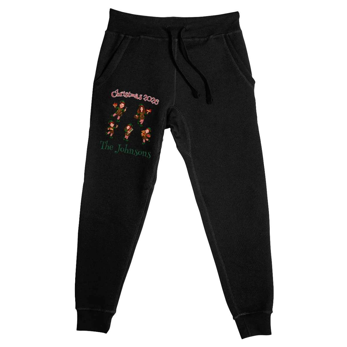 Playful Christmas Elf Family Men's Sweatpants Front