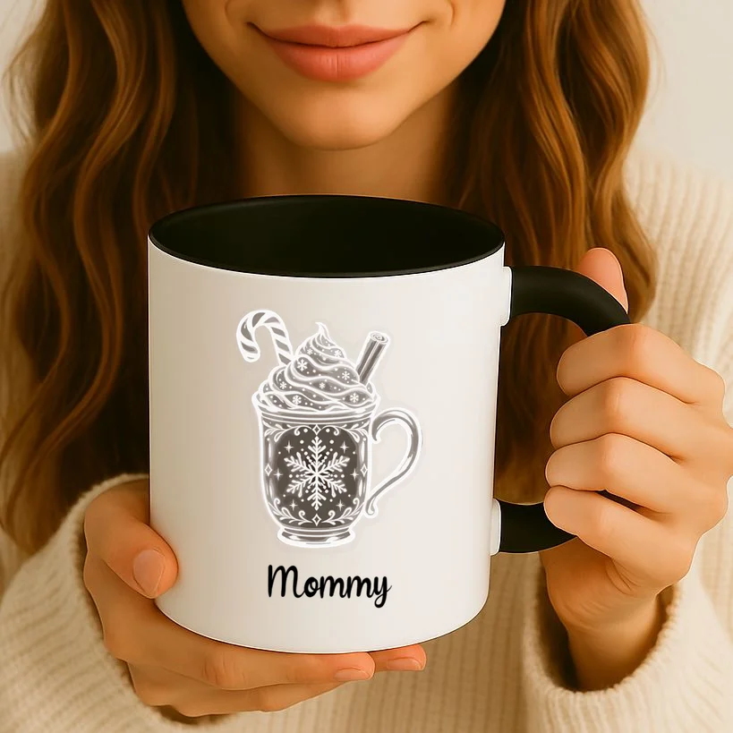 Personalized Christmas Morning Club Family Graphic Mug - Front 2