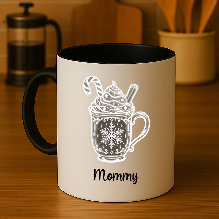 Personalized Christmas Morning Club Family Graphic Mug - Front 3