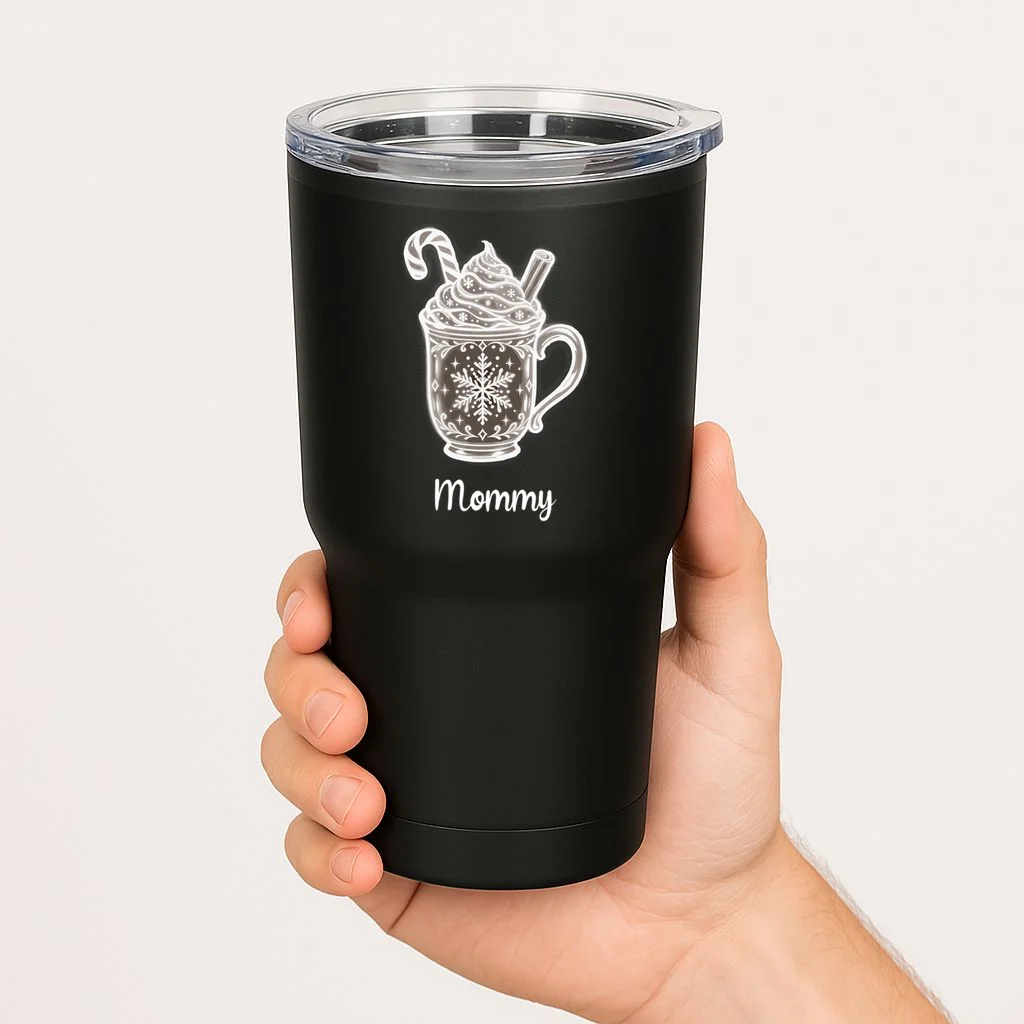Personalized Christmas Morning Club Family Graphic 20oz Tumbler - Front 1