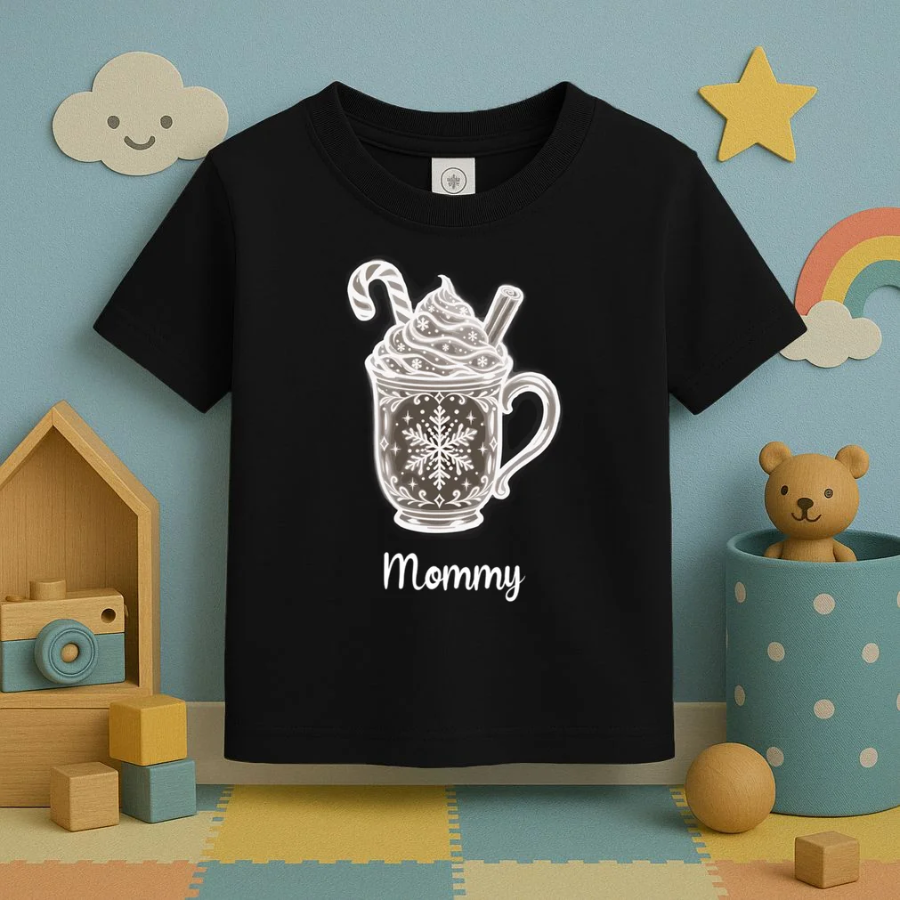 Personalized Christmas Morning Club Family Graphic Toddler T-Shirt - Front 2