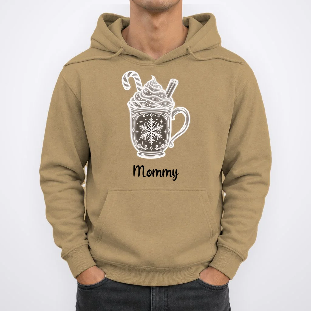Personalized Christmas Morning Club Family Graphic Men's Hoodie - Front 1