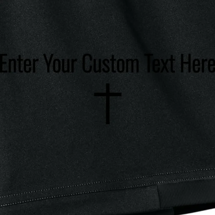 Personalized Custom Text Bible Verse Christianity Minimalist Cross Kids Shorts - Front - Close-up