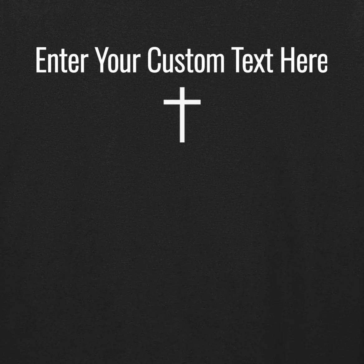 Personalized Custom Text Bible Verse Christianity Minimalist Cross Men's Long Sleeve Shirt - Front - Close-up