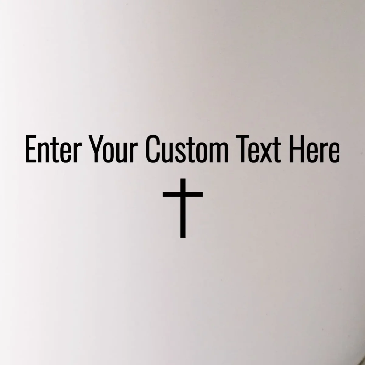 Personalized Custom Text Bible Verse Christianity Minimalist Cross Mug - Front - Close-up