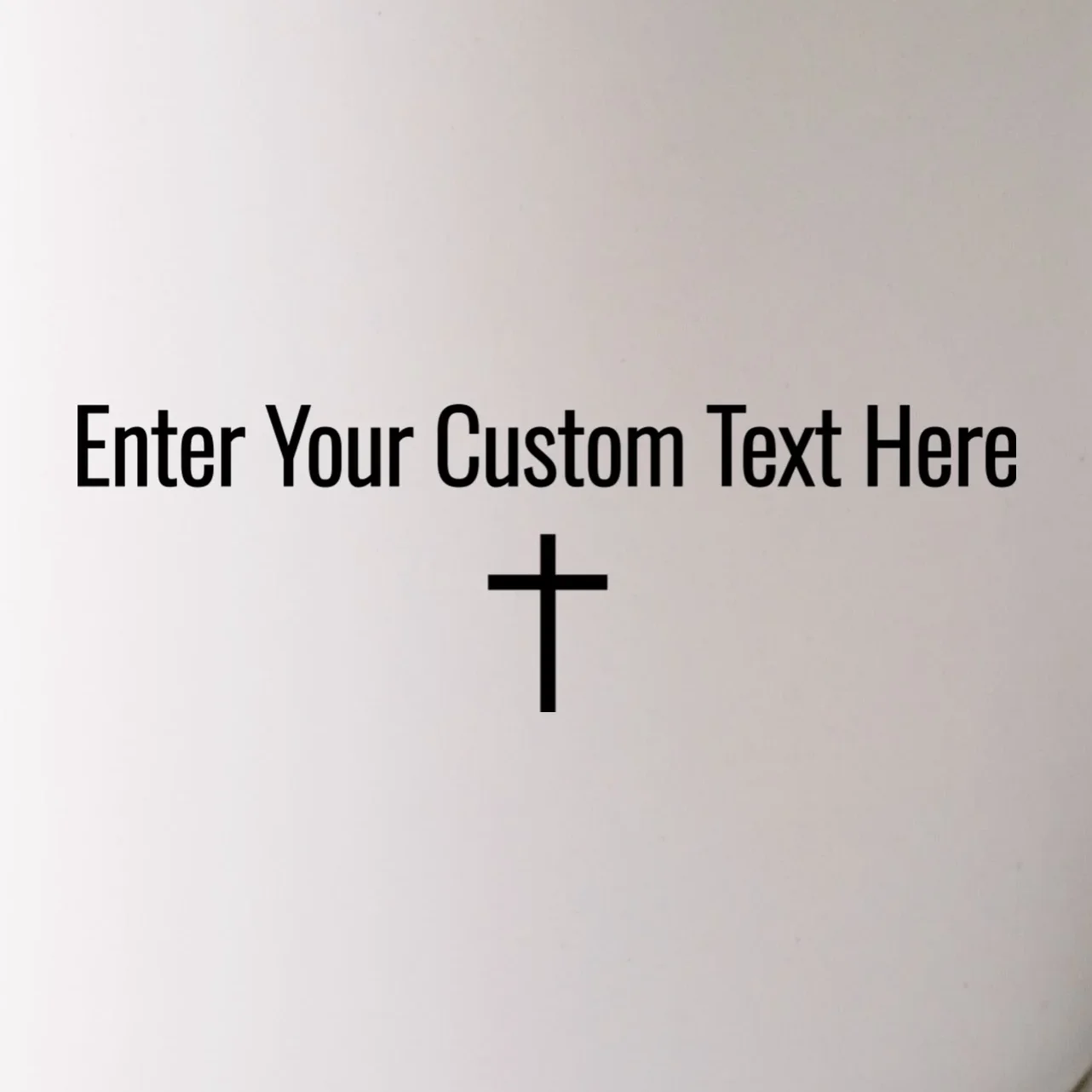 Personalized Custom Text Bible Verse Christianity Minimalist Cross Mug - Front - Close-up