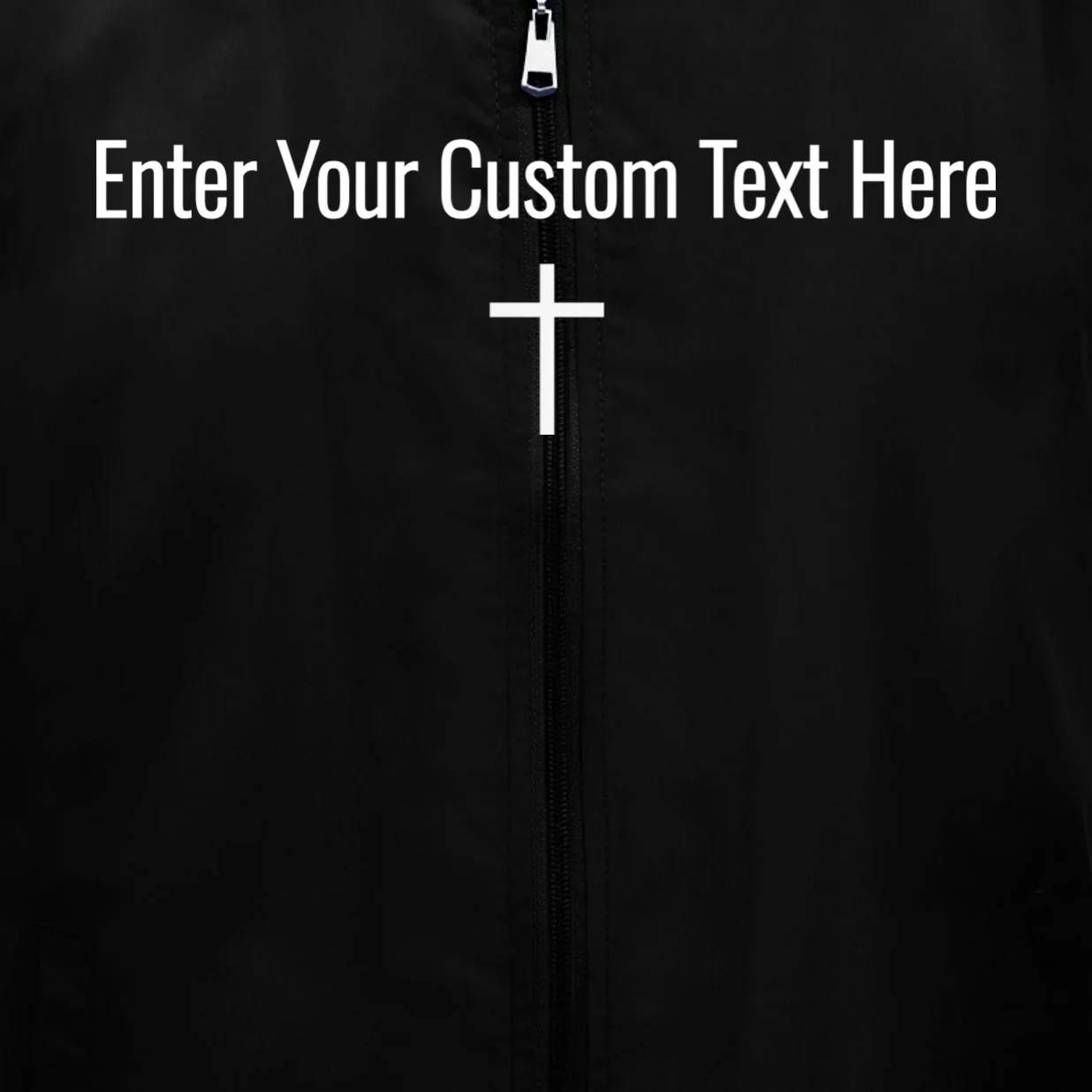 Personalized Custom Text Bible Verse Christianity Minimalist Cross Men's Vest - Front - Close-up