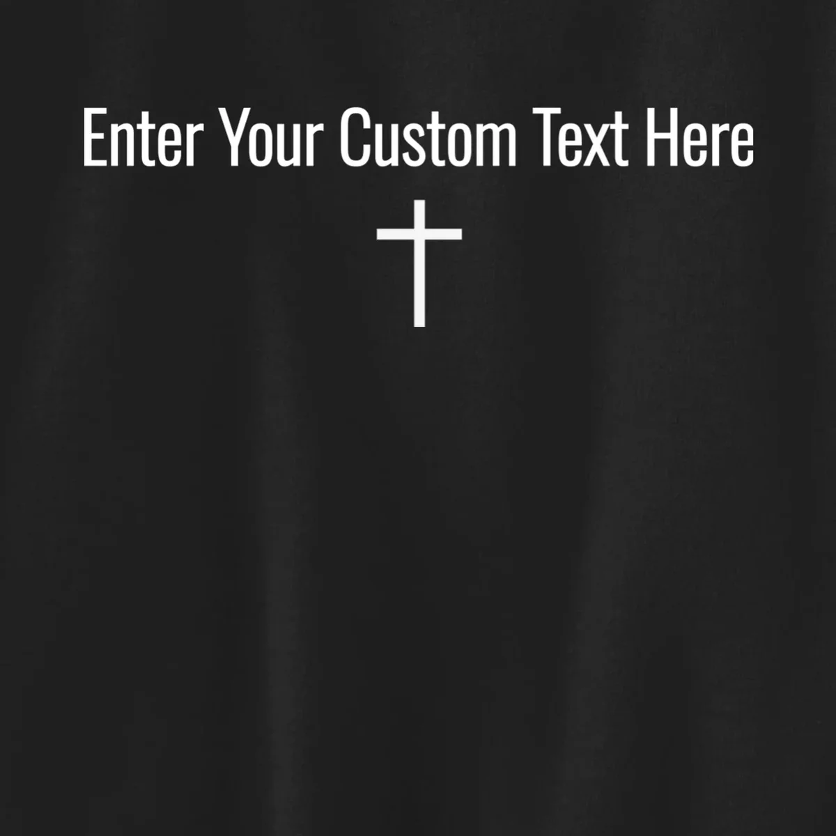 Personalized Custom Text Bible Verse Christianity Minimalist Cross Kids Sweatshirt - Front - Close-up