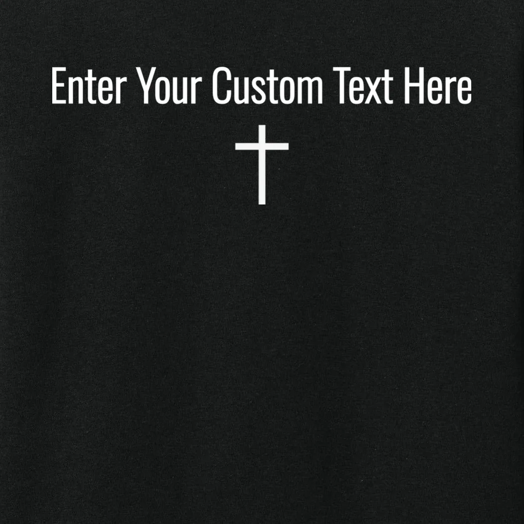 Personalized Custom Text Bible Verse Christianity Minimalist Cross Kids Long Sleeve Pajamas - Front - Close-up
