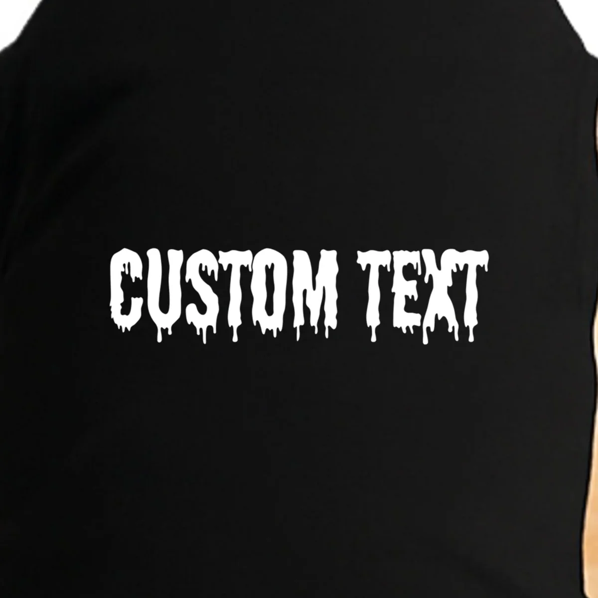 Personalized Custom Text – Stylish Font - Make your own Doggie Tank - Front - Close-up